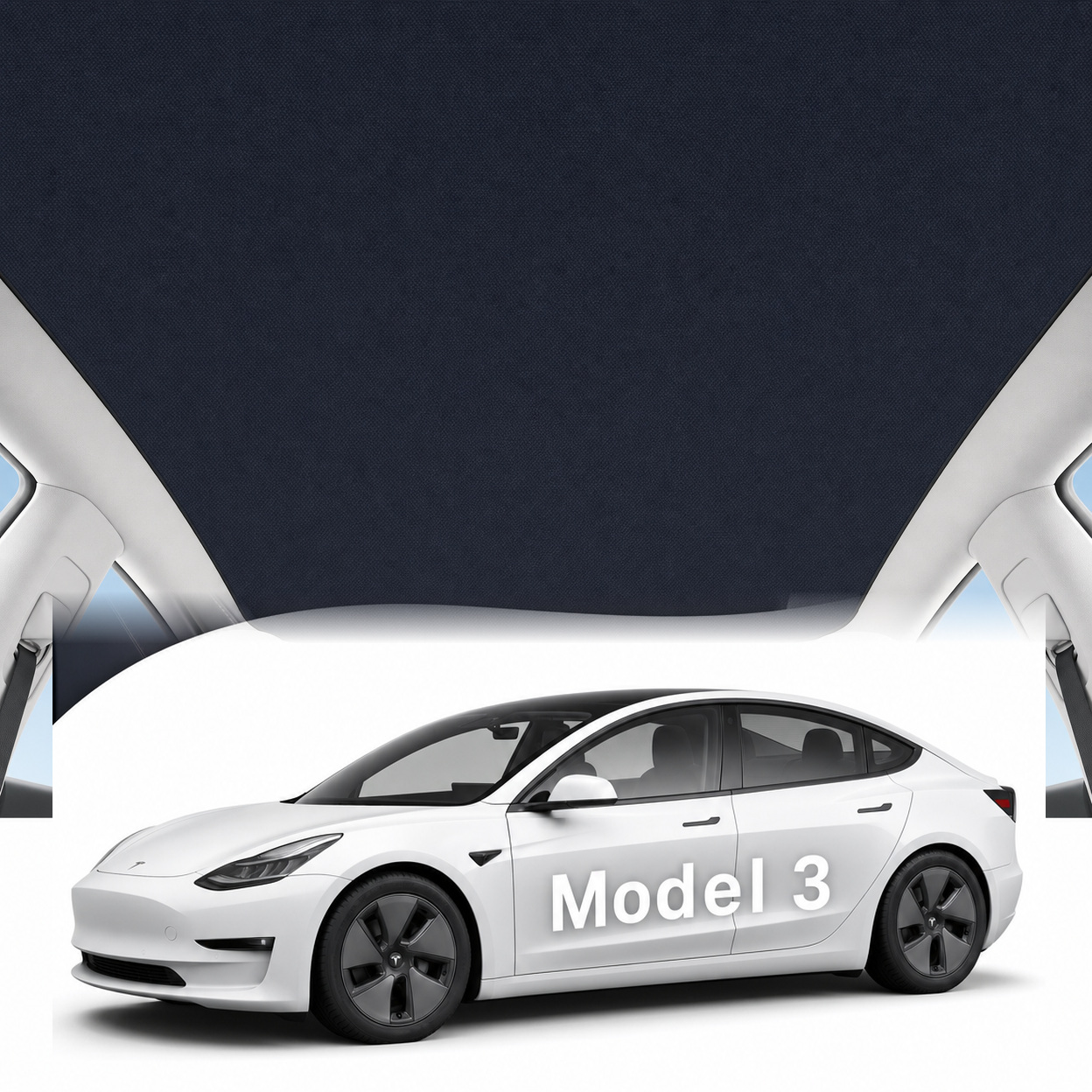 Tesla Model 3 Glass Roof Sunshade Set 2019-2022 product image