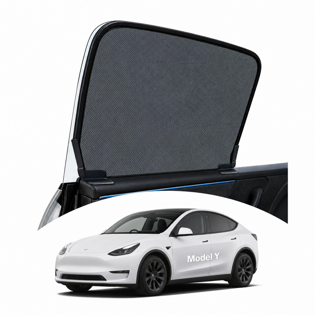 Tesla Model Y Frameless Door Sunshade Set 2020-2024 product image