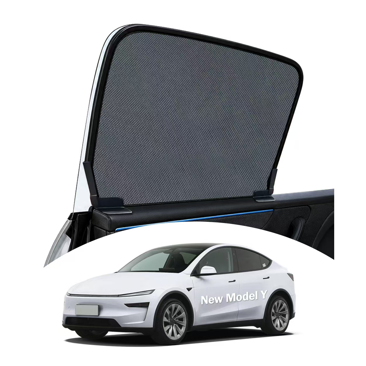 Tesla New Model Y 2025 Frameless Door Sunshade product image